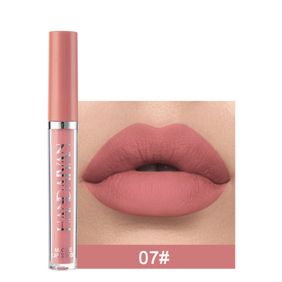 Lipstick with a close-up of lips wearing the color, brand 'NABLA' visible.