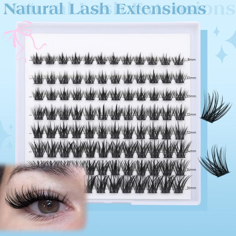 Lash Extensions Natural Eyelash Extensions Manga Lash Clusters Wispy Makeup Eyelashes#Springtok Cosmetic