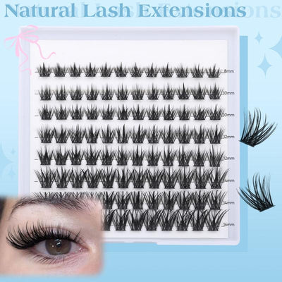 Lash Extensions Natural Eyelash Extensions Manga Lash Clusters Wispy Makeup Eyelashes#Springtok Cosmetic