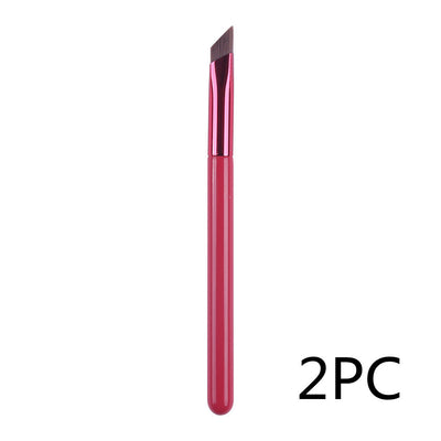 Red makeup brush with a white background and '2PC' text.
