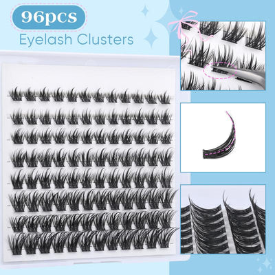 Lash Extensions Natural Eyelash Extensions Manga Lash Clusters Wispy Makeup Eyelashes#Springtok Cosmetic