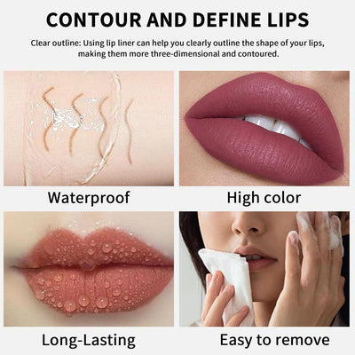 Long Lasting Lip Liner Set, 36Pcs/Set Waterproof Matte Lip Liner, Beauty & Personal Care Lip Makeup Tool for Women, Lighter Lipstick, Lip Liner Stain
