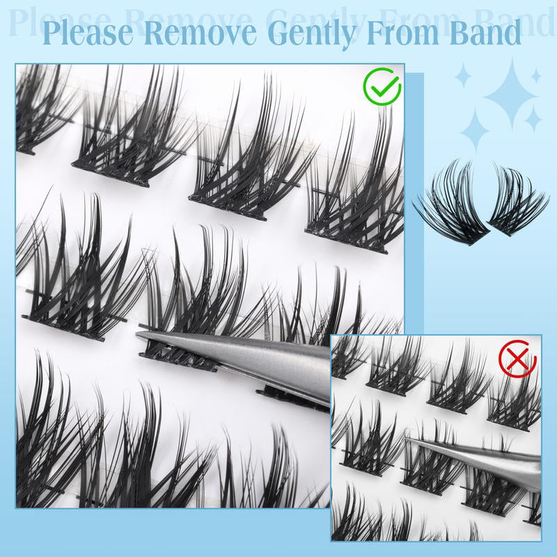 Lash Extensions Natural Eyelash Extensions Manga Lash Clusters Wispy Makeup Eyelashes#Springtok Cosmetic
