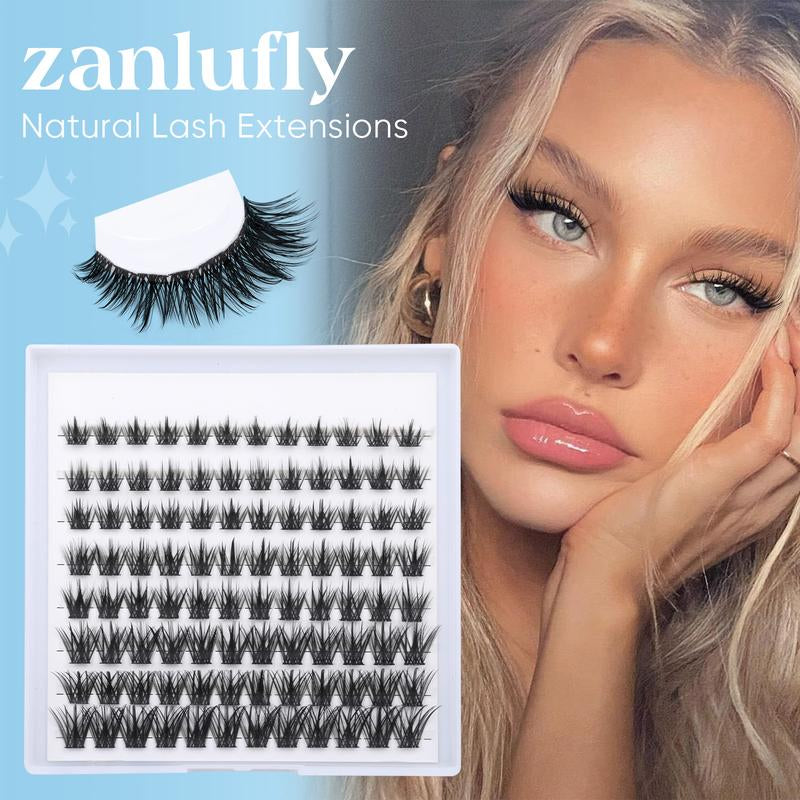 Lash Extensions Natural Eyelash Extensions Manga Lash Clusters Wispy Makeup Eyelashes#Springtok Cosmetic